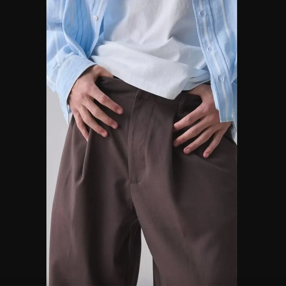 Urban Outfitters Standard Cloth Jason Cropped Pleated Trouser Pants 28" NWT - Picture 4 of 9